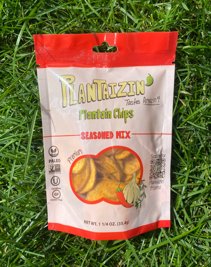 Plantaizin' Plantain Chips - Seasoned Mix, 1.25oz (12 pack)